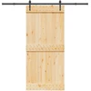 Slankios durys NARVIK Natūrali ir juoda 95 x 210 cm (213,5 cm)