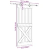 Slankios durys NARVIK Natūrali ir juoda 85 x 210 cm (152,5 cm)