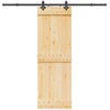 Slankios durys NARVIK Natūrali ir juoda 70 x 210 cm (213,5 cm)