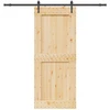 Slankios durys NARVIK Natūrali ir juoda 95 x 210 cm (213,5 cm)