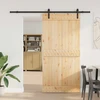 Slankios durys NARVIK Natūrali ir juoda 100 x 210 cm (213,5 cm)