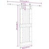 Slankios durys NARVIK 80 x 210 cm (213,5 cm) Natūrali ir juoda