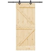 Slankios durys NARVIK Natūrali ir juoda 85 x 210 cm (152,5 cm)