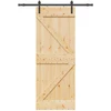 Slankios durys NARVIK Natūrali ir juoda 80 x 210 cm (152,5 cm)