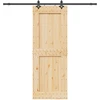 Slankios durys NARVIK Natūrali ir juoda 85 x 210 cm (213,5 cm)