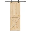 Slankios durys NARVIK Natūrali ir juoda 80 x 210 cm (152,5 cm)