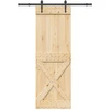 Slankios durys NARVIK Natūrali ir juoda 80 x 210 cm (152,5 cm)