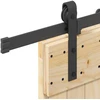 Slankios durys NARVIK Natūrali ir juoda 85 x 210 cm (213,5 cm)