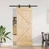 Slankios durys NARVIK Natūrali ir juoda 85 x 210 cm (152,5 cm)