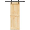 Slankios durys NARVIK Natūrali ir juoda 70 x 210 cm (152,5 cm)