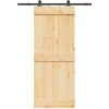 Slankios durys NARVIK Natūrali ir juoda 85 x 210 cm (152,5 cm)