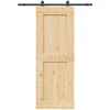 Slankios durys NARVIK Natūrali ir juoda 85 x 210 cm (152,5 cm)