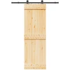 Slankios durys NARVIK Natūrali ir juoda 70 x 210 cm (152,5 cm)