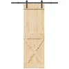 Slankios durys NARVIK Natūrali ir juoda 70 x 210 cm (152,5 cm)