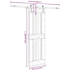 Slankios durys NARVIK 70 x 210 cm (213,5 cm) Natūrali ir juoda