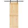 Slankios durys NARVIK Natūrali ir juoda 70 x 210 cm (152,5 cm)