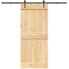 Slankios durys NARVIK Natūrali ir juoda 90 x 210 cm (213,5 cm)