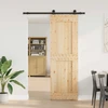 Slankios durys NARVIK Natūrali ir juoda 70 x 210 cm (152,5 cm)