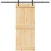 Slankios durys NARVIK Natūrali ir juoda 85 x 210 cm (213,5 cm)