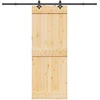 Slankios durys NARVIK Natūrali ir juoda 80 x 210 cm (213,5 cm)