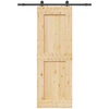 Slankios durys NARVIK Natūrali ir juoda 80 x 210 cm (152,5 cm)