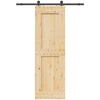Slankios durys NARVIK Natūrali ir juoda 70 x 210 cm (152,5 cm)