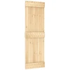 Slankios durys NARVIK Natūrali ir juoda 70 x 210 cm (213,5 cm)