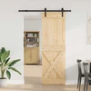 Slankios durys NARVIK Natūrali ir juoda 70 x 210 cm (152,5 cm)