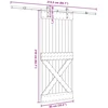 Slankios durys NARVIK 85 x 210 cm (213,5 cm) Natūrali ir juoda