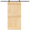 Slankios durys NARVIK Natūrali ir juoda 100 x 210 cm (213,5 cm)