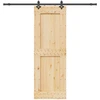 Slankios durys NARVIK Natūrali ir juoda 80 x 210 cm (213,5 cm)