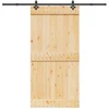 Slankios durys NARVIK Natūrali ir juoda 100 x 210 cm (213,5 cm)