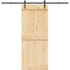 Slankios durys NARVIK Natūrali ir juoda 85 x 210 cm (213,5 cm)