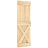 Slankios durys NARVIK Natūrali ir juoda 70 x 210 cm (213,5 cm)
