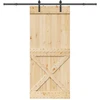 Slankios durys NARVIK Natūrali ir juoda 100 x 210 cm (213,5 cm)