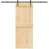 Slankios durys NARVIK Natūrali ir juoda 80 x 210 cm (213,5 cm)