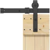 Slankios durys NARVIK 100 x 210 cm (213,5 cm) Natūrali ir juoda