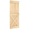 Slankios durys NARVIK Natūrali ir juoda 80 x 210 cm (213,5 cm)