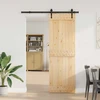Slankios durys NARVIK Natūrali ir juoda 80 x 210 cm (152,5 cm)