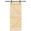 Slankios durys NARVIK Natūrali ir juoda 85 x 210 cm (152,5 cm)