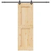 Slankios durys NARVIK Natūrali ir juoda 70 x 210 cm (213,5 cm)