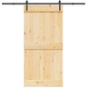 Slankios durys NARVIK Natūrali ir juoda 100 x 210 cm (213,5 cm)