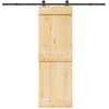 Slankios durys NARVIK Natūrali ir juoda 70 x 210 cm (213,5 cm)