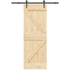Slankios durys NARVIK Natūrali ir juoda 70 x 210 cm (152,5 cm)