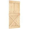 Slankios durys NARVIK Natūrali ir juoda 95 x 210 cm (213,5 cm)