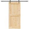 Slankios durys NARVIK Natūrali ir juoda 100 x 210 cm (213,5 cm)
