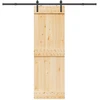 Slankios durys NARVIK Natūrali ir juoda 70 x 210 cm (213,5 cm)