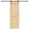 Slankios durys NARVIK Natūrali ir juoda 80 x 210 cm (213,5 cm)