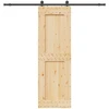 Slankios durys NARVIK Natūrali ir juoda 70 x 210 cm (213,5 cm)