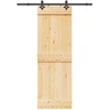 Slankios durys NARVIK Natūrali ir juoda 70 x 210 cm (152,5 cm)